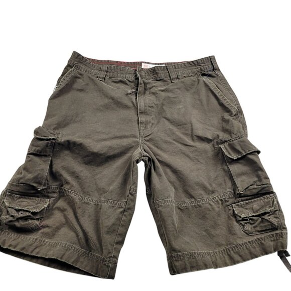 Mossimo Supply Co Cargo Shorts Mens 36 Brown Skater Washed - Picture 1 of 7